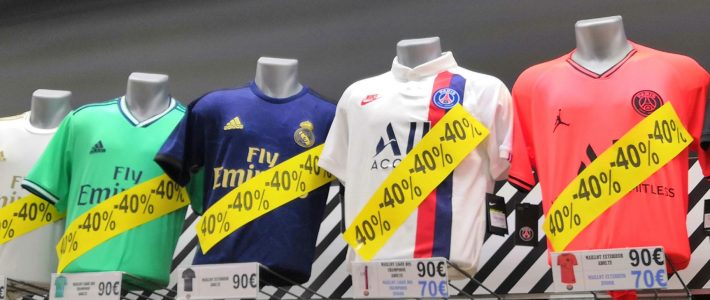 40% de remise sur une sélection de maillot de foot