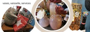 vases, vaisselle et services